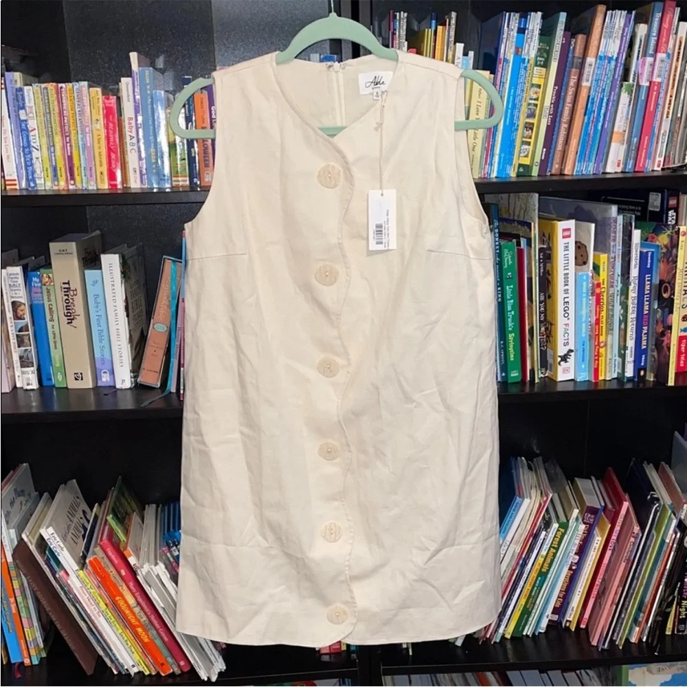 Worth Collective Cream Button-Front Mini Dress - Picture 3 of 7